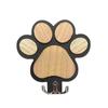 Многофункциональный настенный крючок для поводка, ошейника и одежды в виде отпечатка лапы, деревянный, ручная работа, декор прихожей