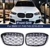 Geetha Car Diamond Front Kidney Grille Racing Grill для BMW X1 F48 F49 2016 2017 2018 Meteor Style Grills Car Styling Parts