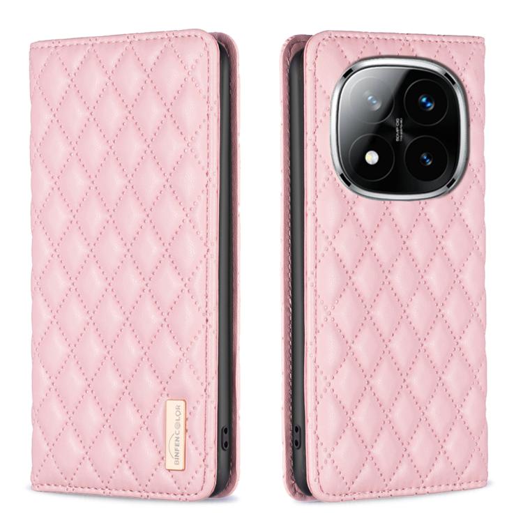 Diamond Lattice Magnetic Leather Flip Phone Case For Redmi