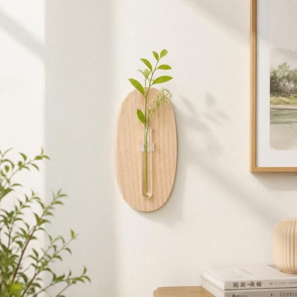 Home Ornaments Wall Decoration Wooden Flower Pot Minimalist Wall Mounted Planter Home Decor