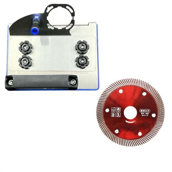 Angle Grinder Stand for Tile 45-Degree Chamfer Cutting Polisher Holder for Type 100 Grinders Safety Clamping System Easy Adjustment Stainless