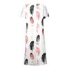 Fashion Women's Summer Round Neck Casual Fashion Printed Pullover Short Sleeve  Dress