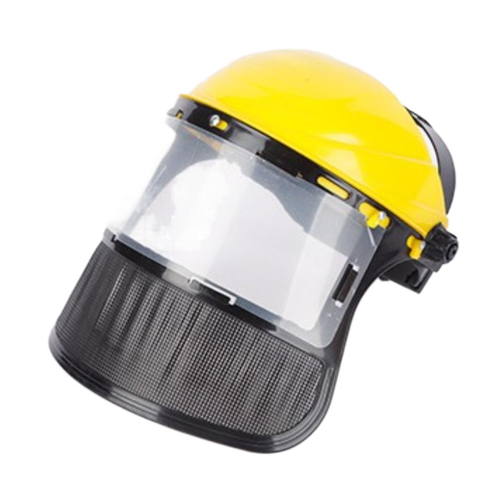 PVC Protective Mask Mesh Clear Face Shields Splash Resistant Safety Helmet Hat  Weeding