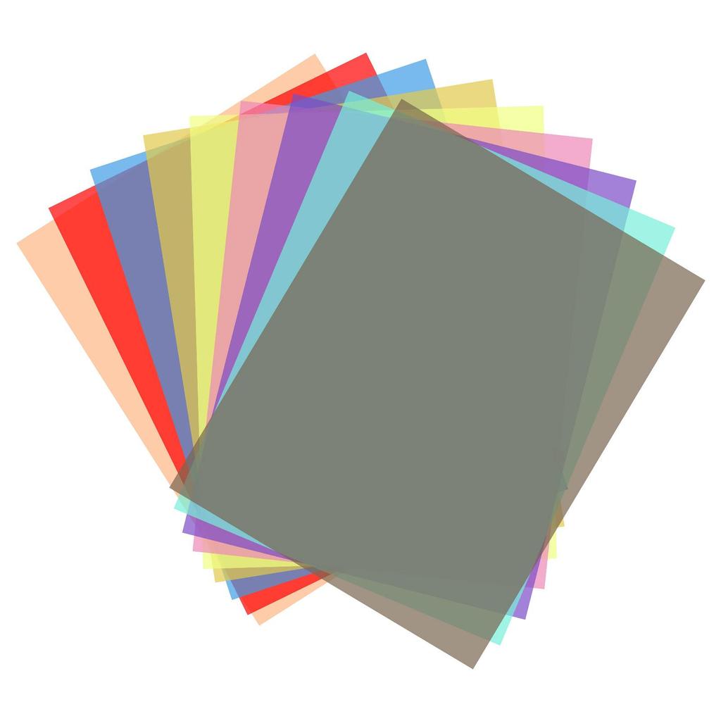 Andoer 9*2 цвета/набор прозрачный гелевый светофильтр 30*21 см/12*8,3 дюйма тонированные накладки