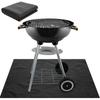 Fireproof Grill Pad Foldable Fire Pit Mat Heat Resistant Square Barbeque Protective Mat Portable Lawn Terrace Grill Rug Reusable