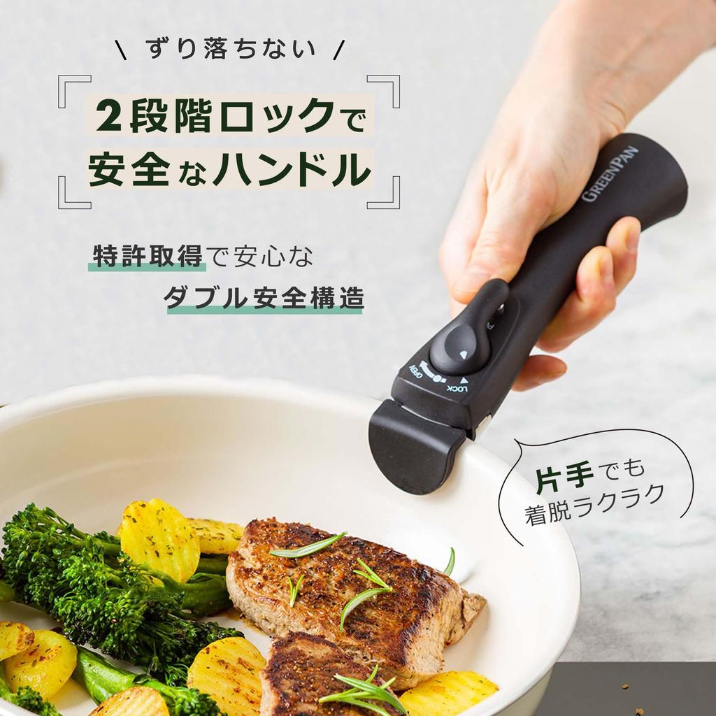 Сковорода для яиц Greenpan ClickChef 21,7 см с керамическим покрытием, для индукционных и газовых плит, съемная ручка, можно мыть в посудомоечной машине, штабелируемая