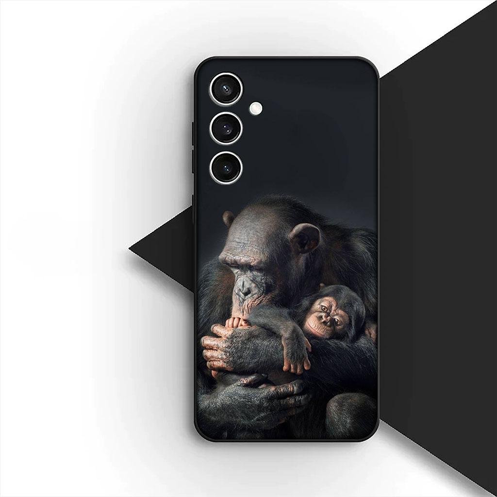 Casing Phone Cover for Samsung Galaxy S25 S24 S23 FE Ultra Plus S7 Edge S25+ S23+ A56 5G Case  Monkey Gorilla Ape Baby Animal