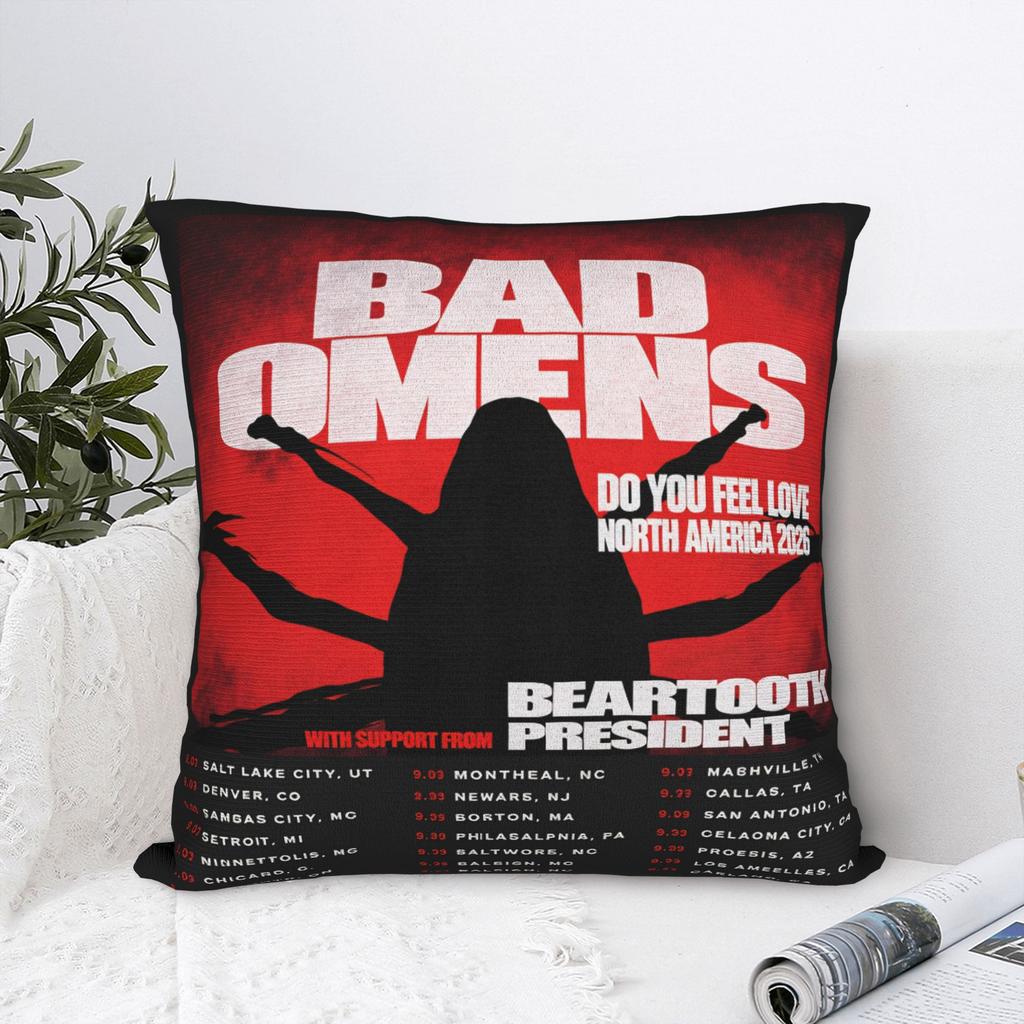 Bads Omensss Do You Feel Love Tour Pillow Case Design Pillow Cover For Sofa Car Home Decor Morden Pillowcases