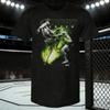 2026 Лето UFC Диего Лопес Боевая Графическая Футболка Женская Спортивная Хлопковая С Коротким Рукавом Свободная Повседневная Футболка для Фитнеса Унисекс