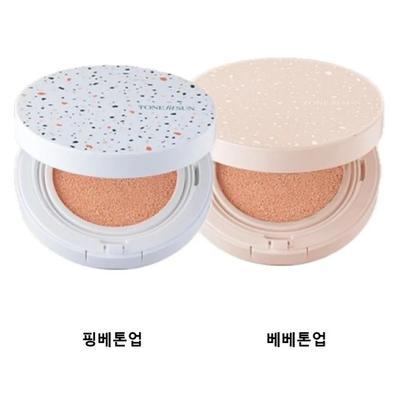 [Тонкий cushion / Без затемнения] Веганский Sun Cushion (Выберите 1 из 2: Розовый Tone Up / Детский Tone Up) SPF50 + PA ++++