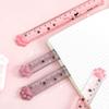 15cm Cute Paw Ruler Cartoon Kitties Acrylic Plastic Straight Measuring Rule Bookmark Stationery Office School Supplies