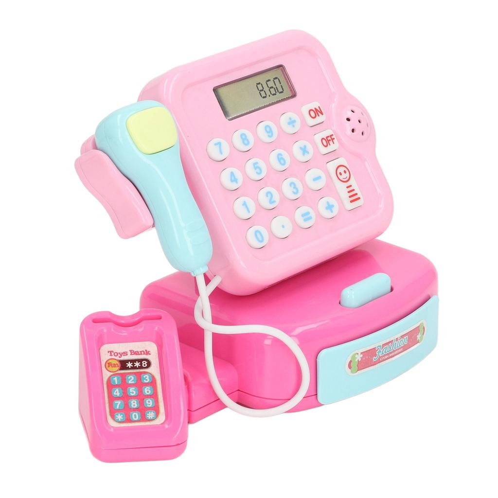 Cash Register Toy Educational Interactive Sound Light Electronic Kids Store Pretend Play Toy for