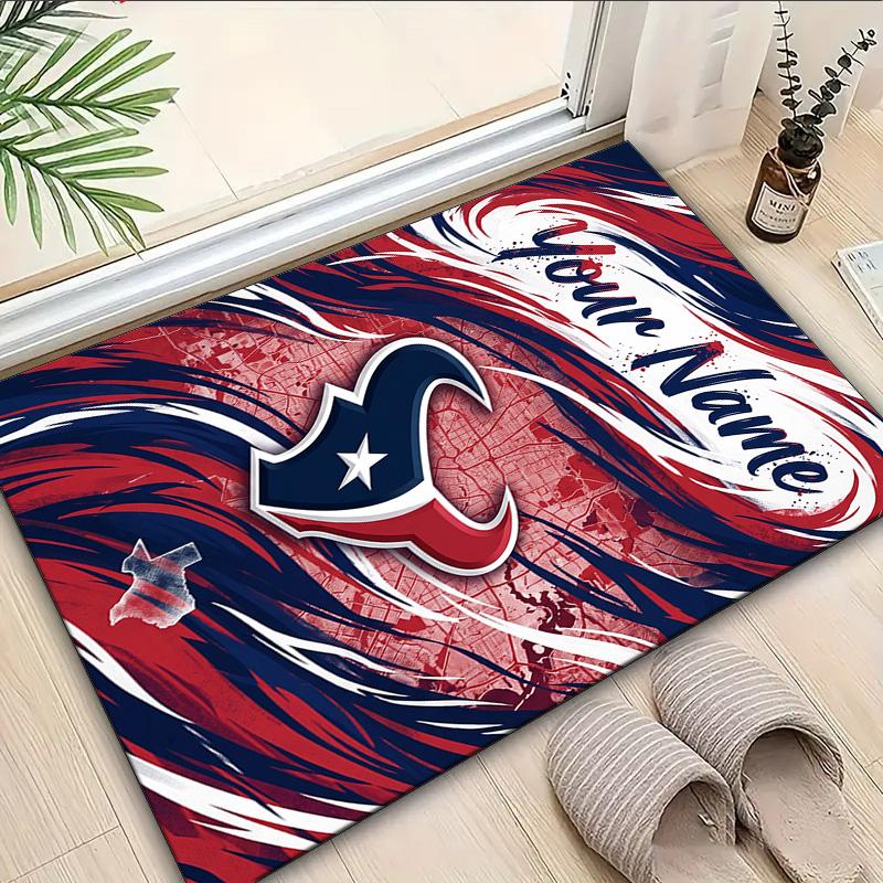 Custom Name Rug Texans basketball Area Rug Suitable for Indoor And Outdoor,Carpets for Homes, Offices,Living Rooms,Home Decor,Christmas Gift