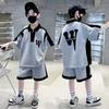 Boys Sports Sets Summer T-Shirt Suit Kids Letters Top Shorts 2 Pieces Fashion Outfit Children Thin Casual Loose Clothes