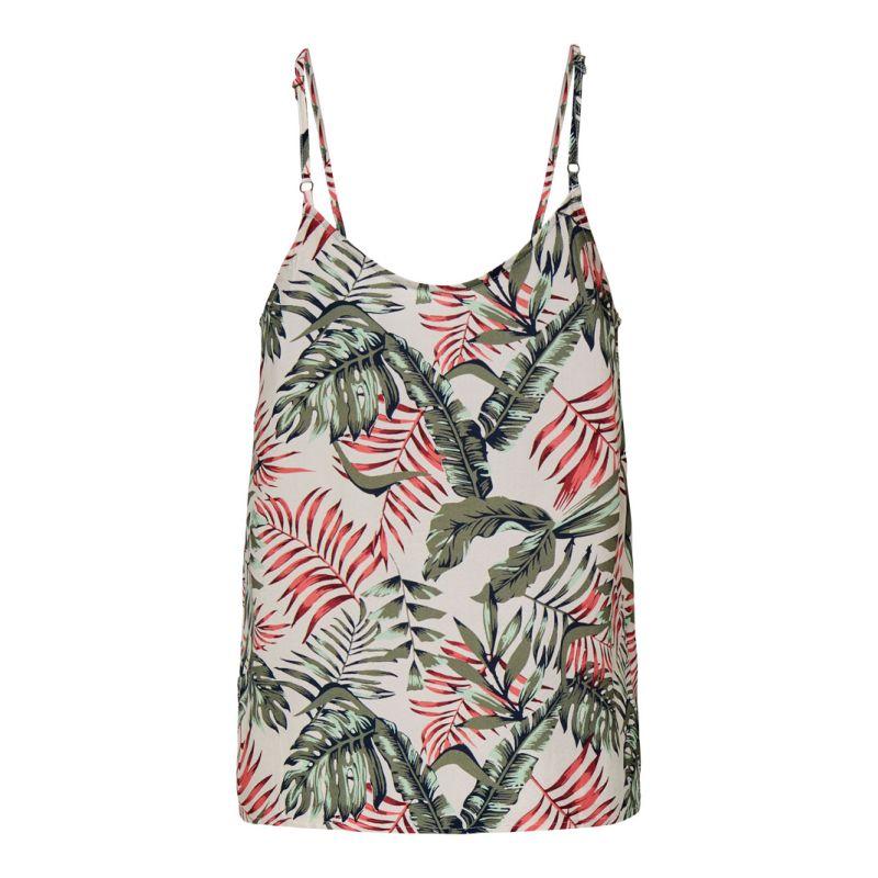 Майка selina на бретелях цвета каламата с застежкой на пуговицы Женская ONLY