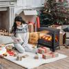Электрический камин Инфракрасный обогреватель 3D отдельностоящий камин-печка с пультом дистанционного управления, таймером, регулируемым эффектом пламени, U