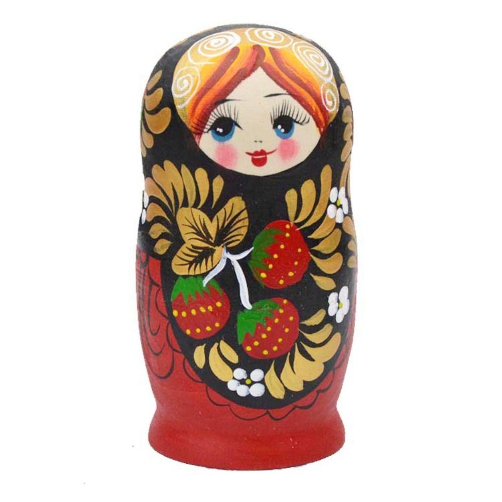 Strawberry Girls Matryoshka Doll 5 Layers Russian Nesting Doll Classic Nesting Dolls Birthday Gift