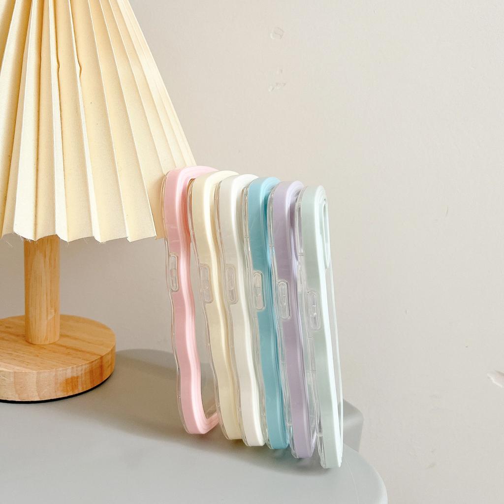 Модный прозрачный чехол с волнистым узором для iPhone 16 11 12 13 14 15 Pro Max Plus17 Air Противоударный бампер Capa Эстетичный