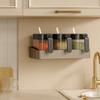 No-Drill Installation Spice Jar Removable Condiment Organizer Wall-Mounted Spice Rack  Kitchen Use