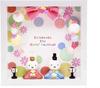 Osaka Choseido Frame Flower Decoration Set for Hina Compact with Nameplate and Wooden Tag Ceramic Mini Hina Doll Dolls, Miniature, (Sent Separately).