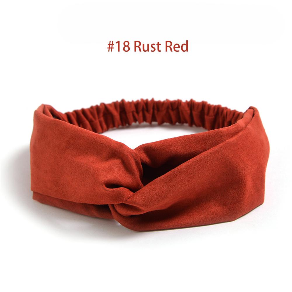 Витые эластичные повязки на голову, однотонная повязка для волос с крест-накрест, винтажные замшевые повязки на голову для женщин, нескользящая повязка на голову для йоги, тренировок, тюрбан, аксессуары для волос