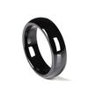 Smooth No Fading No Scratches 6mm Wide Curved Ceramic Ring