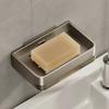 Aluminum Alloy Soap Holder Without Drilling Bathroom Soap Dish with Drain Water Wall Soap Dish Organizer Bathroom Accessories