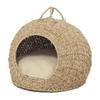 Kuroshio New Pet Chigura Large Chigura Cat Bed Dome Cat House Cat Chigura with Cushion Natural