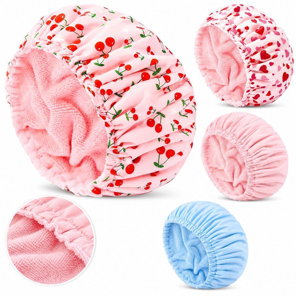 Soft Shower Cap Water Resistant Hair Drying Cap Fashion Bath Head Wrap Hair Care