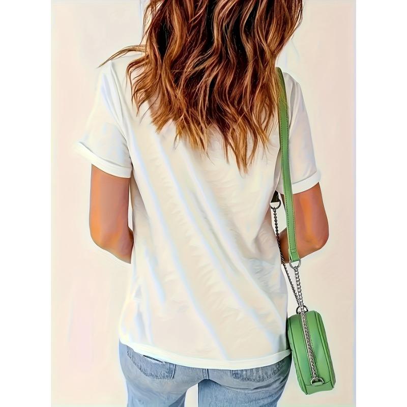 Европейские размеры Женская милая футболка с принтом леопардовое сердце, с коротким рукавом, с круглым вырезом, геометрический узор, летний повседневный топ для женщин