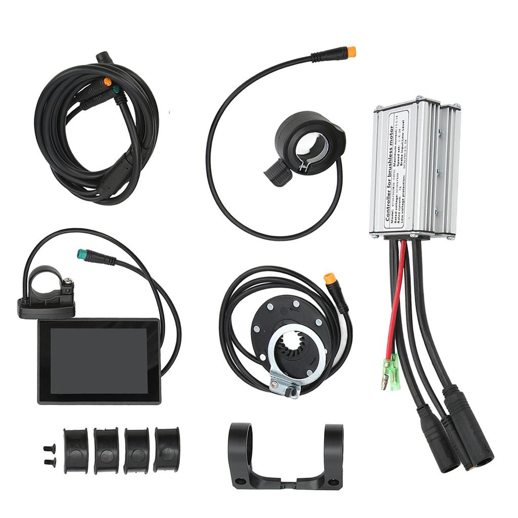 Комплект контроллера для электровелосипеда 15А Водонепроницаемый дисплей LCD8S 1 к 2 провода Велосипедный модифицированный комплект для 250 Вт 350 Вт бесщеточного двигателя