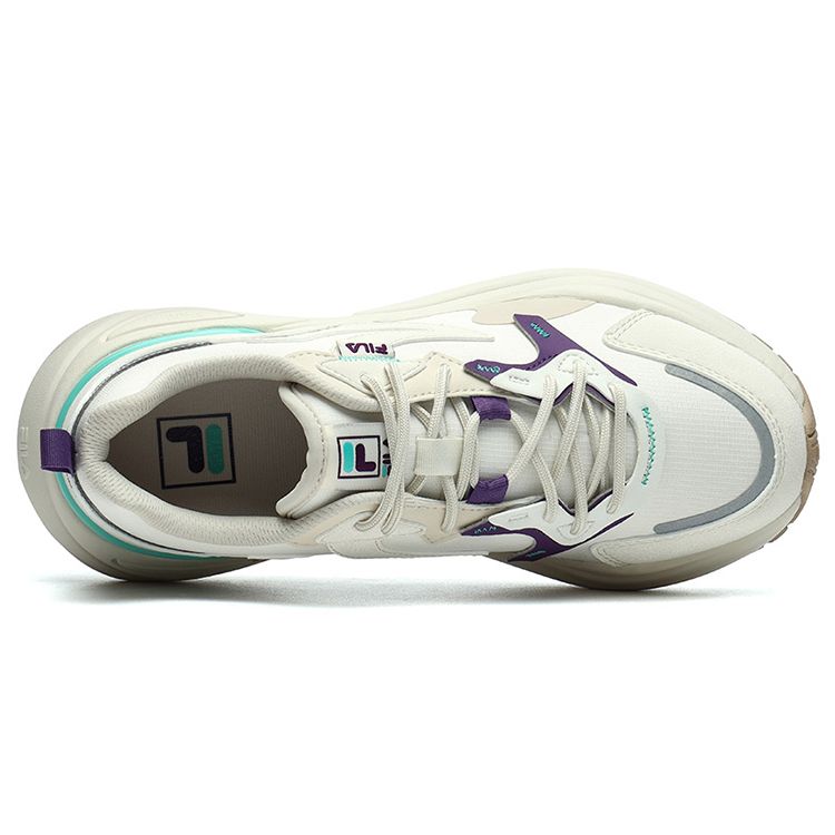 Fila Модные кроссовки с круглым носком, на шнуровке, низкие, для марафона, женские кроссовки, бело-синие, F12W144154FTA