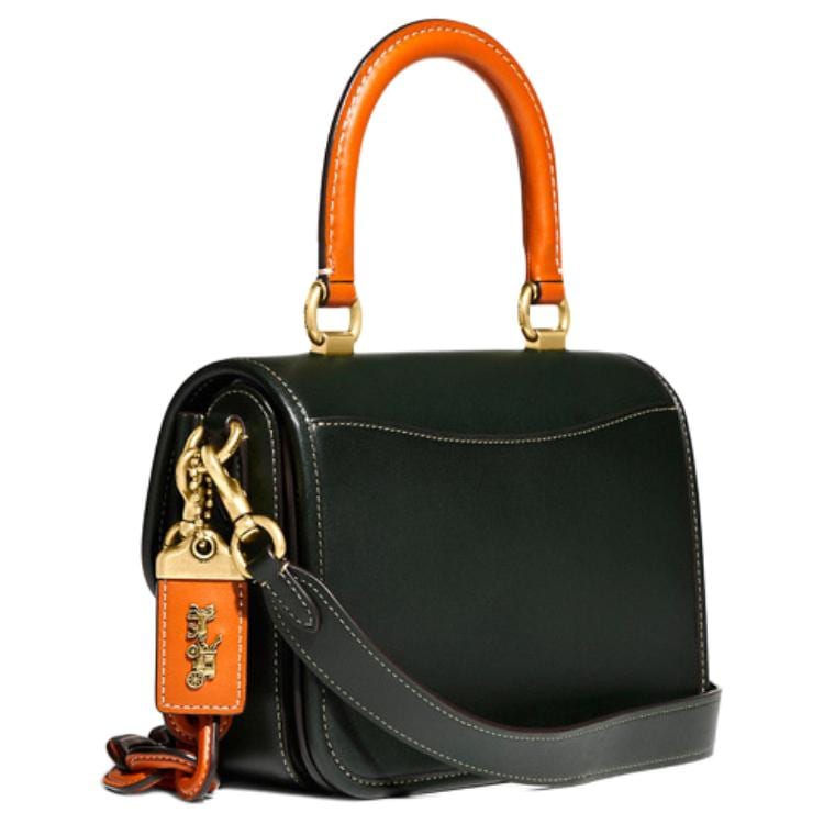 COACH Rogue Leather Trunk Bag, Small Square Bag, Shoulder Bag, Crossbody Bag, Handbag Small Women's C6860-B4SZG