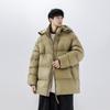 Зимняя мода простая модная куртка с капюшоном мужская повседневная теплая зимняя куртка