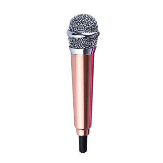 Mini Microphone High Fidelity Sensitive Aluminum Alloy 3.5mm Handheld Condenser Microphone for Daily Life