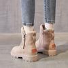 Сапоги на толстой подошве, женские зимние новые зимние сапоги с мягкой подкладкой, теплые короткие сапоги, большой размер 42