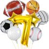 1set Sports Balloons 18inch Football Basketball Baseball Volleyball Soccer Foil Ballon for Sport Theme Birthday Party Decoration