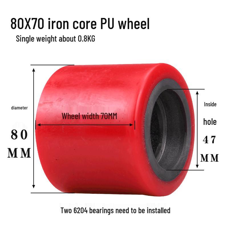 Hydraulic Pallet Truck Nylon Wheels & Iron Core PU Forklift Accessories