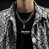 Men's Minimalist Titanium Steel Hip Hop Necklace - Trendy, Versatile Sweatshirt and Sweater Chain Accessories, Long European & American Style