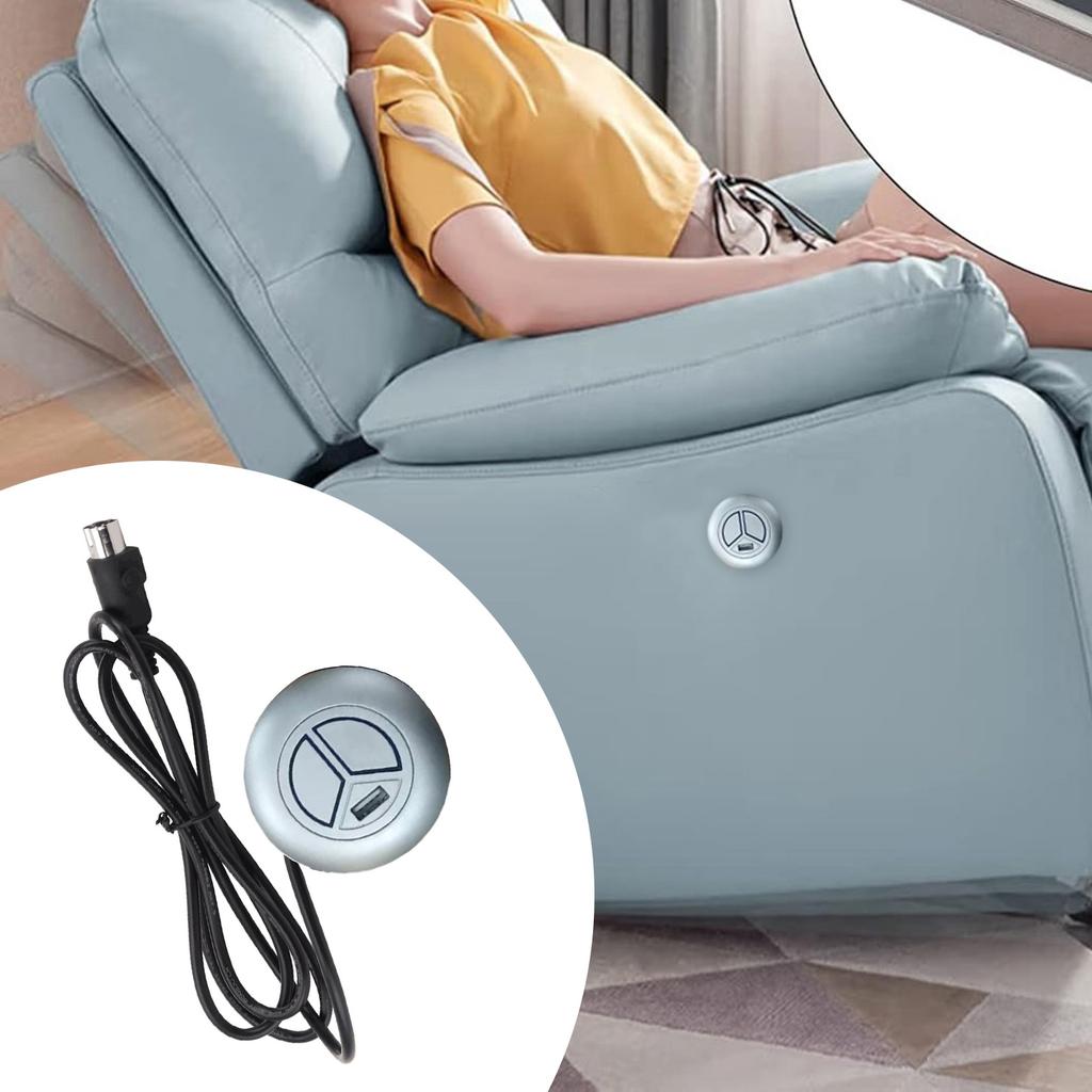 2-кнопочный круглый ручной переключатель с портом для зарядки USB для контроллеров электрического дивана-реклайнера с подъемником, замена