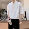 Мужской повседневный летний костюм из шелковой рубашки с воротником-стойкой - дизайн в китайском стиле