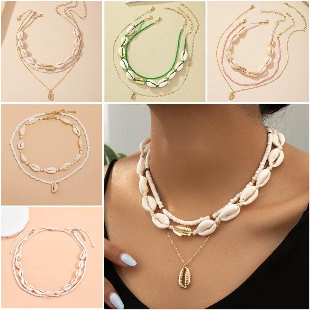 Bohemian Style Necklace Bead Choker Necklace Fashion Clavicle Chain
