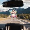 Automobile Pendant 2D Acrylic Colorful Butterflies Fairy Charm Car Decoration Car Rearview Mirror Hanging Ornament