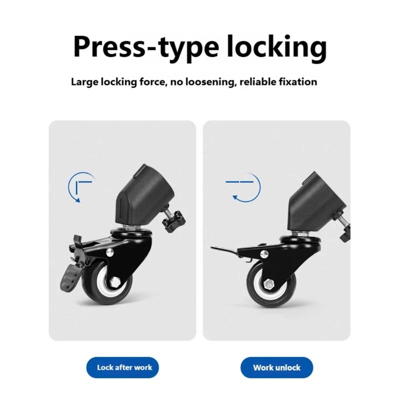 3Pcs C Stand Rotation Caster Wheel Set 25MM Diameter For Photography Foldable Light Stand Tripod Leg Accessories