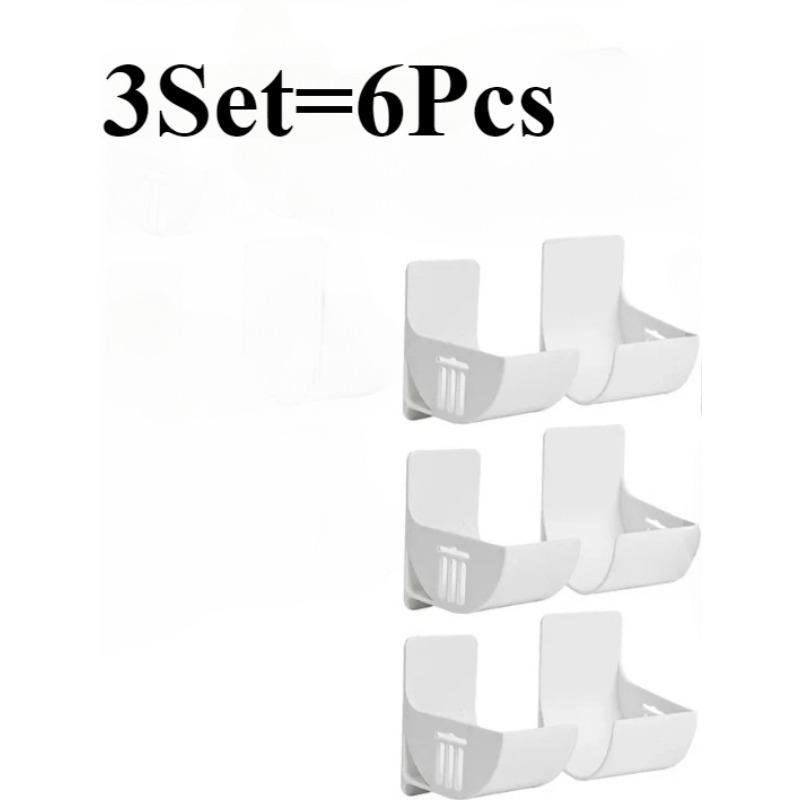 6шт настенный непробивной лоток для хранения кухонная полка пластиковая пленка мусорный мешок холодильник боковая полка для ванной комнаты спальня