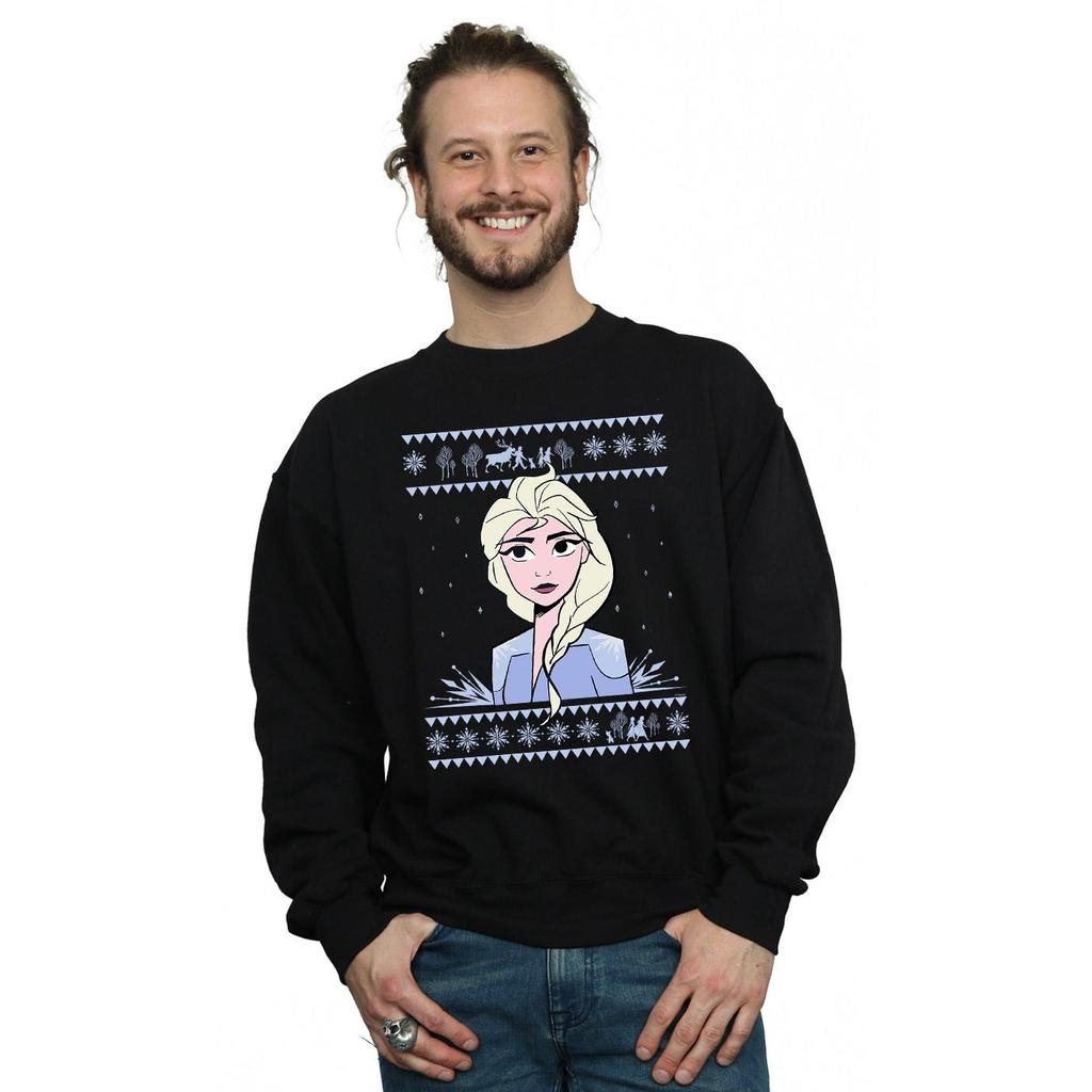 Disney Mens Frozen 2 Elsa Christmas Sweatshirt