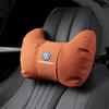 Car Seat Headrest Suede Soft Cotton Pillow Core Neck Pillow For VW Golf Amarok T5 Phaeton GTI Teramont ID3 Car Interior keychain zr4