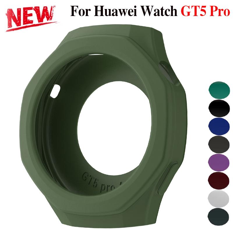 Силиконовый чехол для Huawei Watch GT5 Pro 46MM Ремешок Спортивный Браслет Защитная Крышка для gt 5 Pro 46мм Ремешок для Часов Correa