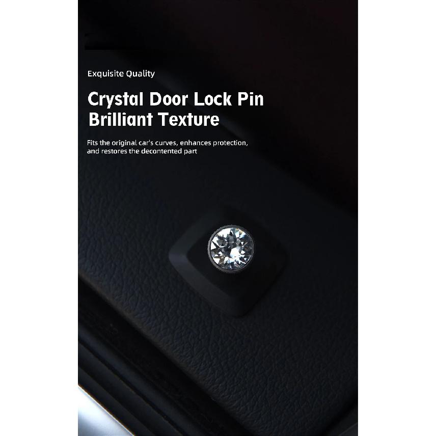 Crystal Door Lock Pin Sturdy Decorative Automotive Accessories For BMW E46 E34 F25 E60 F10 F30 E36 E31 E39 E90 F20 E91 G20 X5