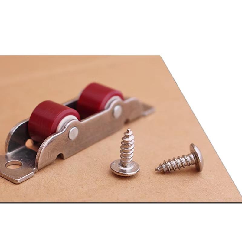 4 Pcs Sliding Window Nylon Pulley Silent Steel Slot Wheel Wear Resistant Durable Sliding Door Replacement Hardware Fittings